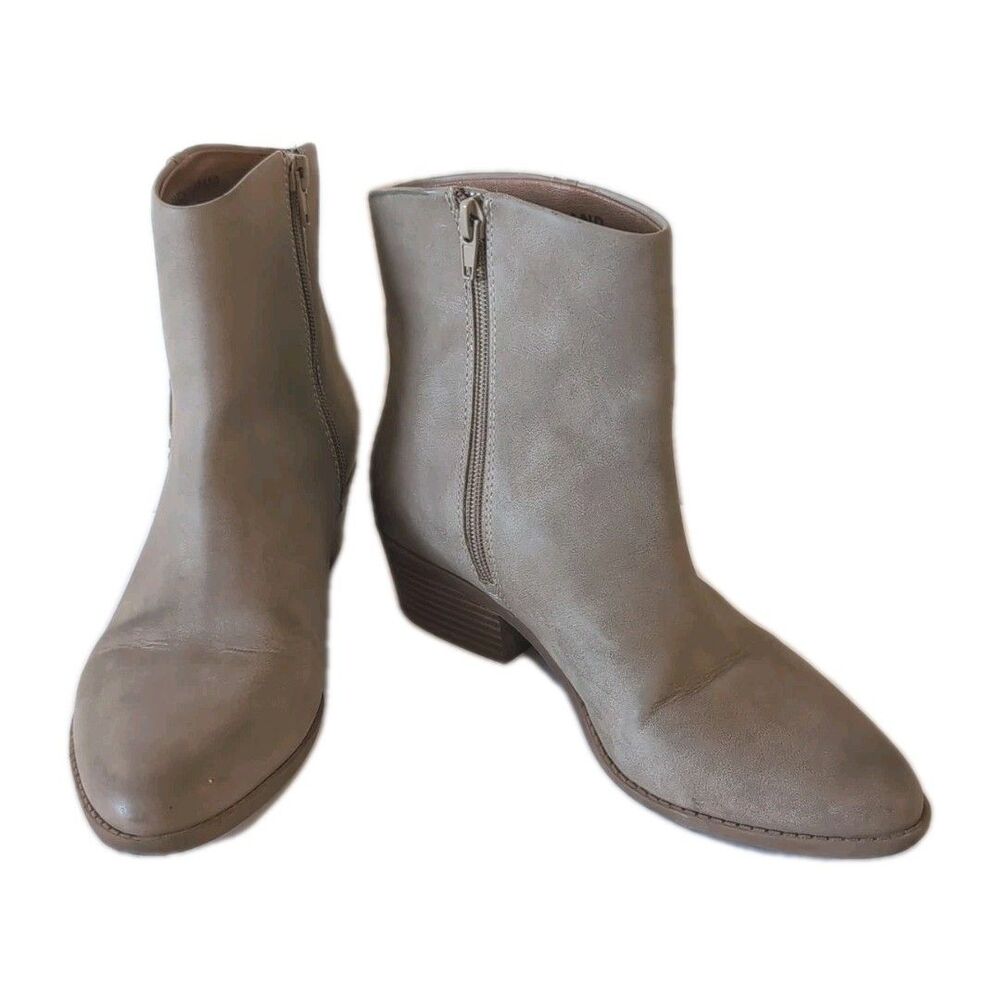 Lucky Brand Women's Brown Faux Leather Ankle Boots, Size 8